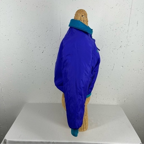 Vintage Columbia Medium Purple & Turquoise Reversible Ski Jacket - Picture 9 of 15